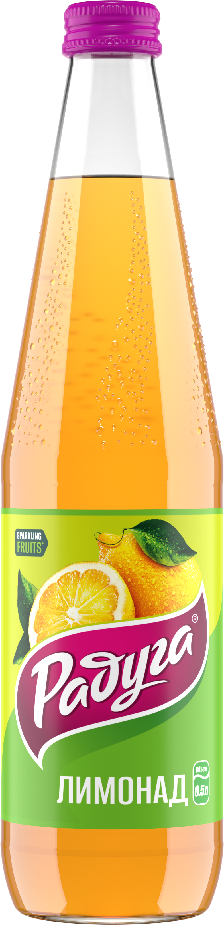 Напиток безалкогольный сильногазированный "Лимонад" ТМ Радуга, ст/б, 0,5 л